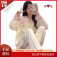 Yalu Pyjamas für Frauen in der Sommer-Strickjacke Langarmhose Anzug für Sommer Damen 2025 New Cartoon Frühling Herbst und Winter Home Clothing SSM-3882 m [75-100jin [Jin entspricht 0,5 kg]]