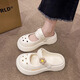 Heacooa girls zwei tragen Hausschuhe 2025 Neue Sommer Kindergefühlsloch Medium Big Children Girl Light Beach Schuhe Beibai 40
