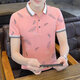 丨Lilang丨Brand men's collared Polo shirt summer men's short-sleeved T-shirt ins cotton slim half-sleeved trendy brand clothes 2023677 Lake Blue 2024 M Weight 90-100