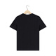 Dunnu (Dunnu) 2025 Sommer neuer runder Hals kurzarm modisch lose, schlankes Freizeit-T-Shirt für Frauen, schwarz s