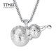 TTMIX Shining Gourd Platinum Pendant pt950 Women's Platinum Pendant Fashion Honeycomb Necklace for Girlfriend Small Pendant 4.5-4.7g