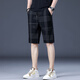BMUVLSSgtas Brand Herren Ice Seide Casual Shorts Herren Sommer Dünne Sommer Lose gerade High-End-Hose mit mittlerer Ärmeln 1585 Black 28