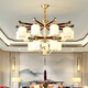 JPHZNB solid wood new Chinese chandeliers full copper living room lamp Guangzhou Zhongshan lamp whole house hall main lamp 2023 new model 9889/6 head
