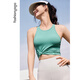 
Raft corega water drop beauty strap chest pad vest integrated woven quick-drying sleeveless fitness clothing yoga vest F14224 milk shake white S