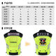 Motorcycle riding clothing men's summer reflective clothing vest printed bicycle vest team uniform motorcycle travel uniform JK-34 green (with back protector-printed image) 5XL