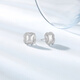 Chao Acer Platinum Four-leaf Clover Platinum Earrings for Women PT950 Brushed Earrings as a Gift for Your Girlfriend, Estimated Labor Cost 310 Yuan, 2.3g, One Pair (Free Silicone Ear Plugs)