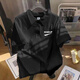 Messgeräte Bonwe Schweres Polo-Hemd kurzärärmig Herren-Ins Modemarke Sommer Lose Baumwolle, vielseitige T-Shirt-Lappel-Top [3894*und Etikett] -White 2xL 150-170jin [Jin gleich 0,5 kg]