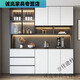 JPHZNB Moderner einfacher massiver Holzschrank Hochschrank integrierter Wandlagerschrank Wohnzimmer Esszimmer Leichte Luxus Haushaltsaufbewahrung Weinschrank E0 Modell 15280*40*220