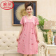 LangSha nightgown for women in summer short-sleeved cool feeling modal thin cotton silk mother loose long dress for mothers Y9905 L [recommended %7E120Jin [Jin equals 0.5 kg] wear]