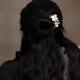 Xiangwan hairpin hairpin four-leaf clover U-shaped hairpin hairpin for women with hair on the back of the head, high-end hairpin hairpin hair accessory