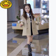 
G.DUCKKIDS girls windbreaker medium-length spring and autumn medium-large children's double-breasted navy collar top girl British style Korean style jacket single-piece windbreaker jacket 120 height 110-115cm Age 5-6 years old