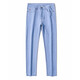 Jeep SpiritJeep Jeep Jeep Summer Jeans para hombres Pantalones de hombres sueltos para hombres New Elastic Alto-End pantalones FXNZ-9767 Azul de tenis transpirable 30 Círculo de cintura Two Foot tres