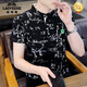 老爷车（LAOYECHE）2025年新款夏季半袖男士短袖polo小衫t恤潮流休闲男装立领上衣服 F9215白色 4XL