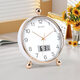 Kangbas simple table clock living room bedroom study desktop clock 2025 creative fashion table clock calendar quartz clock 3476Y calendar white (29 cm)