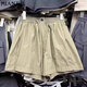 
Cotton-Zhiyi Ice Silk Quick-Drying Workwear Wide-Level Casual Shorts for Women in Summer Thin 2025 New Small Slim Clipper Pants 320 Gray [High Quality 18.5] L 100-115Jin [Jin equals 0.5 kg]
