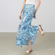 Chamdola enge hohe Taille Bohemian bedruckte Rock für Frauen Sommer ethnischer Feiertag Pendeln Long Light Chiffon Rock