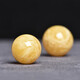 Jiayan raw ore Russian material beeswax large round bead single beads Vajra Bodhi monkey head bracelet beads collarbone pendant with beads approx. 18.8mm number 9274 Dida certificate