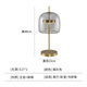 OUOETY bedside lamp decorative light luxury desk lamp Nordic modern simple glass designer living room bedroom high-end model room lamp M1047 smoke gray small button switch