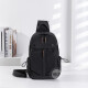 Walker Shop Bast Bag Men [Spinning Oxford résistant à l'eau] 2025 Nouveau sac à bandoulière de grande capacité à la mode à la mode Petit sac à dos noir Small (hauteur 33 * Largeur 21 * Épaisseur 10cm)
