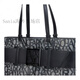 阿玛尼（ARMANI）EMPORIOARMANI阿玛尼时尚潮流满印Logo休闲PU拼合成革托特包Tote 基础装(包+防尘袋)