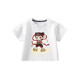 
Huilunbei girls short-sleeved summer new children's national style trend T-shirt baby Nezha printed top children's children's clothing ap15865 white 80 CM