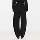 
JNBY/Jiangnan cloth clothes spring and autumn fine flash banana casual trousers for women cotton blended banana trousers 5O9E14140 001/Ben Black L