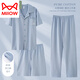 Catman (Miiow) Pajamas masculin 2025 nouvel ensemble en trois pièces de pantalon à manches courtes en coton pur pour les styles minces d'été, peut être porté à l'extérieur avec des vêtements maison de plus grande taille lmsj9274 l recommandés 100-125jin [Jin est égal à 0,5 kg]