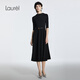 Laurl [Viskosität Faser] 25 Sommer Neues französisches romantisches Strickkleid für Frauen LWD366Y10100 Classic Black L