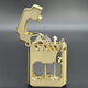 Kerosene Lighter Creative Retro Rocker 786 Mecha Kun Personalized Windproof Transparent Visible Oil Tank Gold (Gift Box)