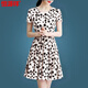 
Hengyuanxiang middle-aged noble ice silk dress for women 2025 new summer short person slim floral skirt 40 to 50 mother suit [ice silk 9904 skirt] 2XL [recommended to wear 125-135]