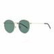[Same style of Liu Renna] Women's sunglasses 2025 new retro round metal small frame sunscreen sunglasses 826 silver frame gray sheet [glass box + mirror cloth]