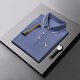 Gy Perlenboden Baumwoll-Revers-Polo-Hemd Herren Sommer Neuer High-End Business Casual Trend führt kurzärmelige Männer Rauchgrau Qy681 L [120-135Jin [Jin gleich 0,5 kg]]