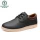 Woodpecker Spring and Summer Men's Shoes Black Anti-Slip Working Cotton Shoes Waterproof and Wear-resistant Casual Leather Shoes Korean Style Trendy Chef Shoes Cotton 825 Black 39