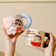 Feiyu Crayon Shin-chan Hug Big Belly Ceramic Mug Gift Bag 460ml Practical and Exquisite Birthday Gift for Girls