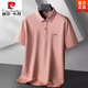 皮尔卡丹（pierre cardin）加肥加大码丝光棉商务polo.衫男短袖夏季胖子休闲翻领t恤上衣 6625黑色 6XL (230-250斤)