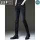 Jeep Spirit Jeep 2025 Sommer Neue High-End-Schwarze Jeans Herren koreanische Version Retro kleine Füße Stretch lässige Hosen Männer 1048 Black 28 [zwei Fuß eins]