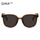 Qina (Qina) Brille Zhao Lusi gleicher Stil Leichte Klapperbrille für Männer und Frauen im Freien Sonnenschutz Sonnenbrille Trend QN5012 A62 [Lusi gleicher Stil]