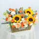 Zorah Flower Express, sunflower and rose mix and match bouquets and baskets, birthday gifts, nationwide citywide delivery, Champagne and sunflowers, mix and match hand-held flower baskets
