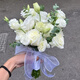 LZJV burgundy pearl tassel crystal flash festive wedding bride holding flower props Pearl rose spherical flower[model]