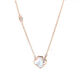 Wei Ci 2025 New Necklace Women's Four-leaf Clover Plated 18K Rose Gold Pendant Color Gold Clavicle Chain as a Gift for Your Girlfriend Four-leaf Clover Necklace (Rose Gold)