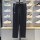 
Li Ning trousers men's 2025 autumn new group buying series sweat-absorbing comfortable straight sports trousers AKLV693 Black AKLV693-1 S