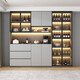 Yoyuan Yaju Gabinete lateral Almacenamiento High gabinete Integrado con la pared Modern Simple Wine Gabinet Style 15280*40*220 SF Express Instalación