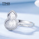 TTMIX gourd platinum ring for women pt950 platinum ring shiny honeycomb live ring for girlfriend 4.5-4.7g