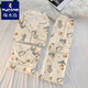 
Woodpecker pajamas for women in summer short-sleeved pure cotton three-piece set cartoon cute shark student home clothes can be worn outside in summer #FS-three-piece set 14128 M [75-95Jin[Jin equals 0.5 kg]]