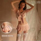 Ye tingxiang sexy monseie pasión hueco uniforme abierta tentación al por mayor 854 gris + medias rayadas tamaño de uniforme