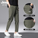 Jeep Spiritjeep Jeep Ice Seide Casual Hosen Herren Sommer dünne lose 2025 Neue Schnelltrocknungen mit geschnittenen Hosen Herren 719 Militärgrün [Bretterfüße] m