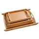 Shenglaifu Tray Bamboo Wooden Rectangular Dinner Plate Dish Plate Hotel BBQ Oil Paper Liner Household Commercial Bin-Ear Plate Dinner Plate Large-Double-Ear Tray 38*26*4.4cm No Specifications