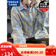 
YOOOURTHING American retro plaid shirt men's long-sleeved spring, autumn and winter plus velvet thickened loose couple's versatile casual shirt jacket CJ9734-Yellow plaid plus velvet XL (recommended 125-145Jin [Jin equals 0.5 kg]) Universal size