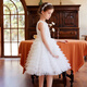 Aianjiu high-end show wedding flower dress girls evening dress white princess skirt children's dress fashionable gift spring