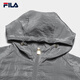 FILA 斐乐官方女士梭织外套2025夏新款时尚休闲简约宽松连帽上衣 星际灰-DY L 170/88A/L